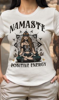Namaste Positive Energy Printed | “Wear the Story. Live the Spirit.”