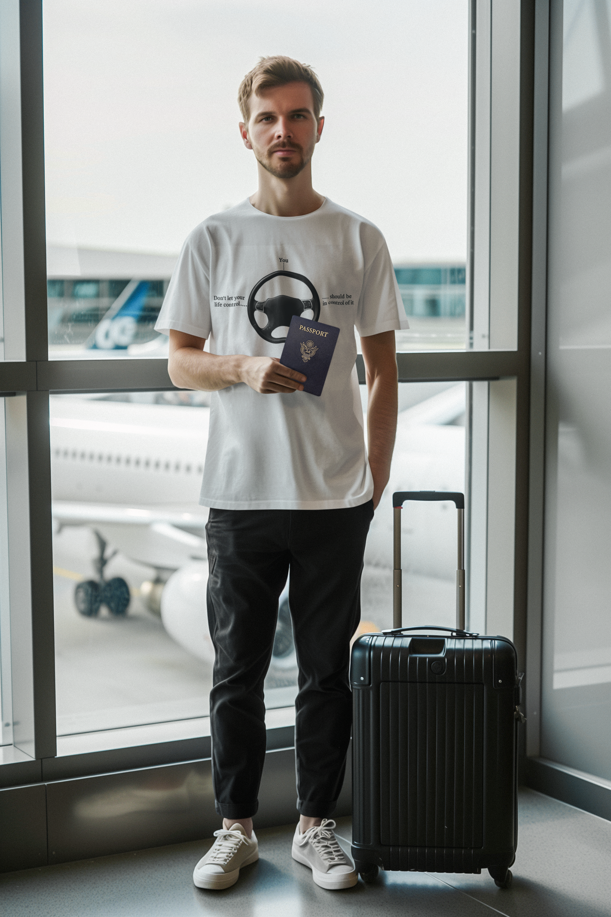 Steering Wheel Printed Graphic Tee | Keep Driving