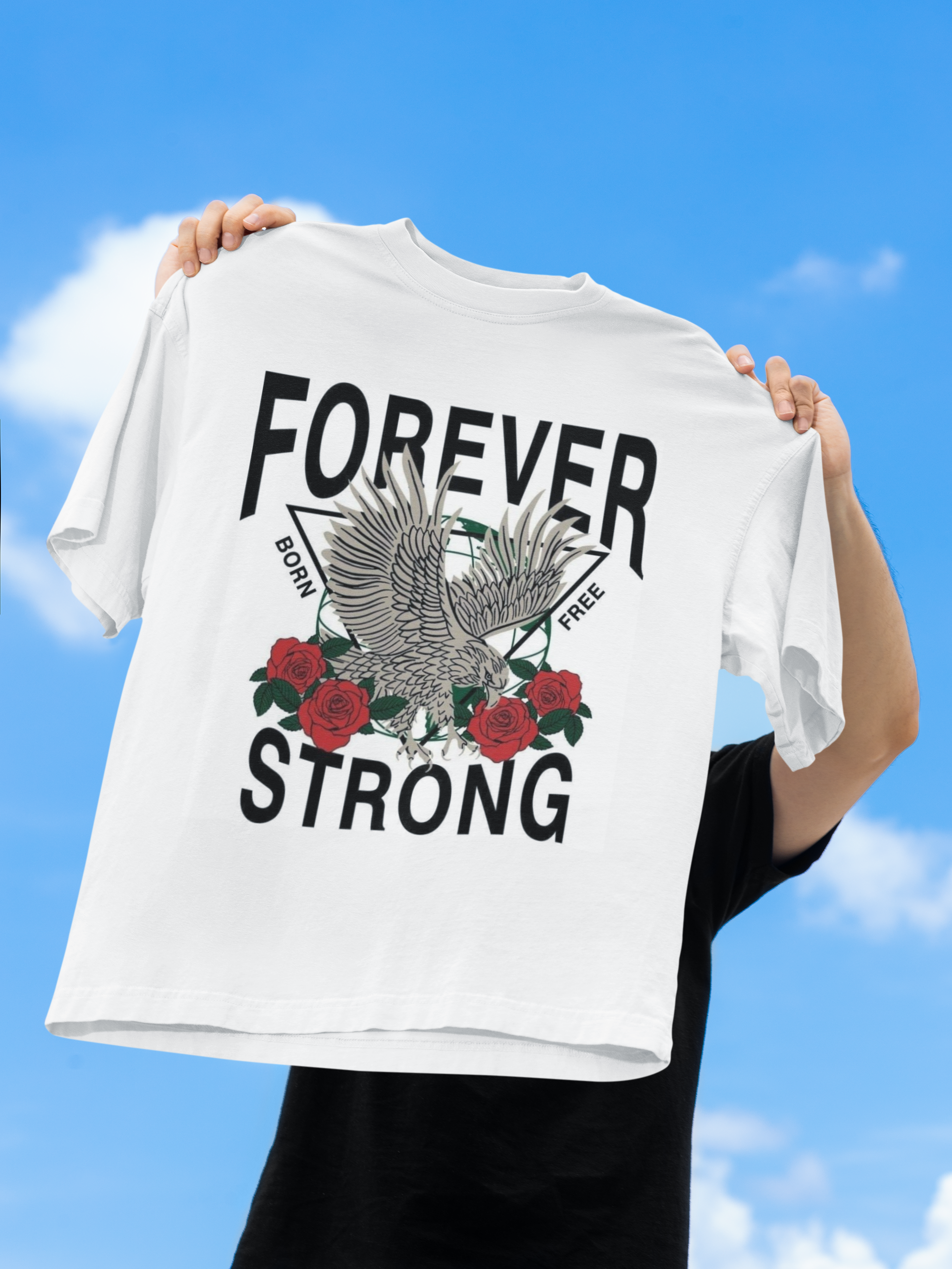 Forever Young Oversized Printed Tee