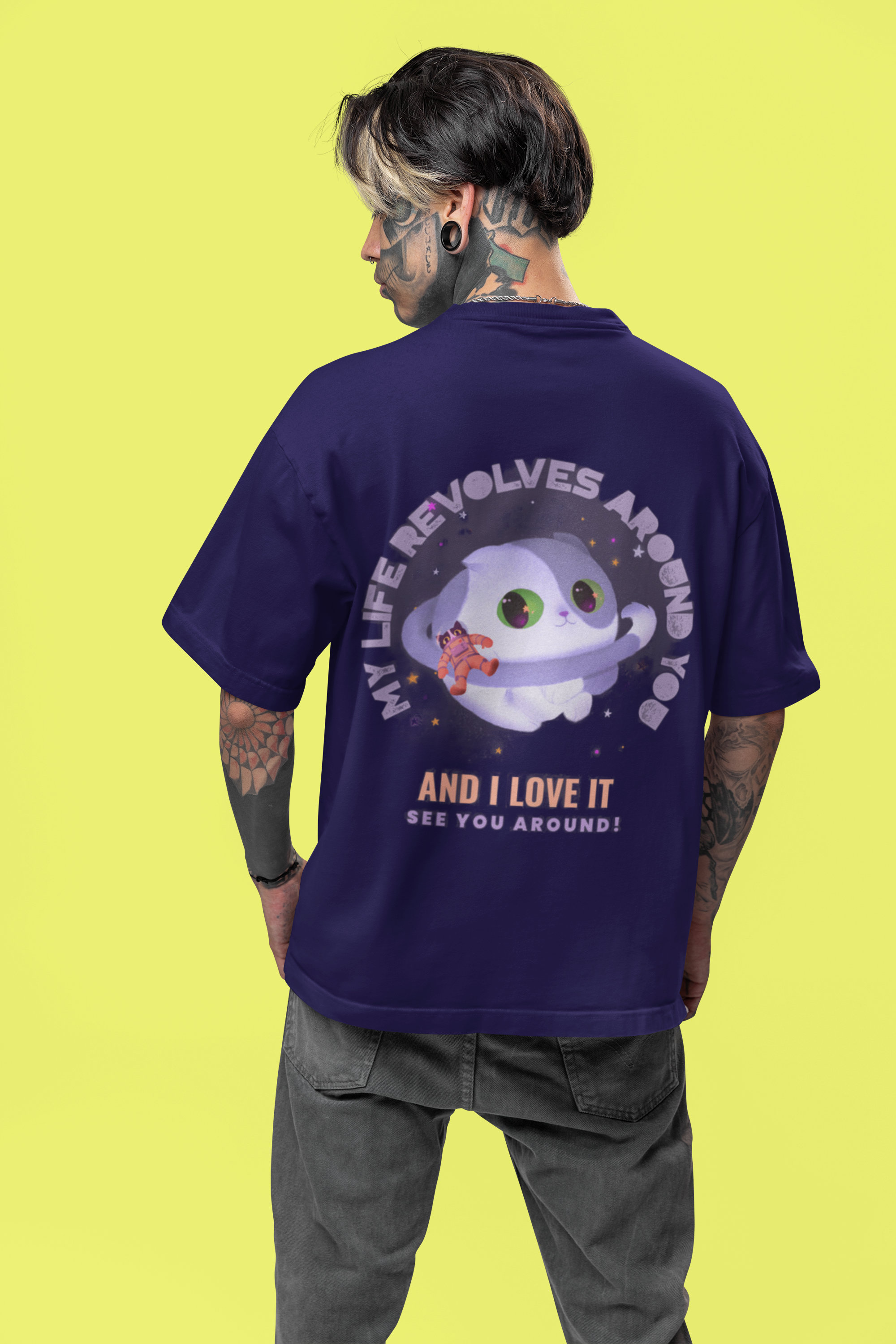 "My Life Revolves Around You" Oversized Tee | Designed for comfort