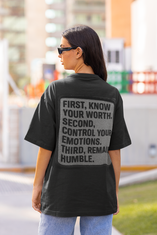 "What You Should Know" Printed Oversized T-Shirt | Made with Premium Cotton