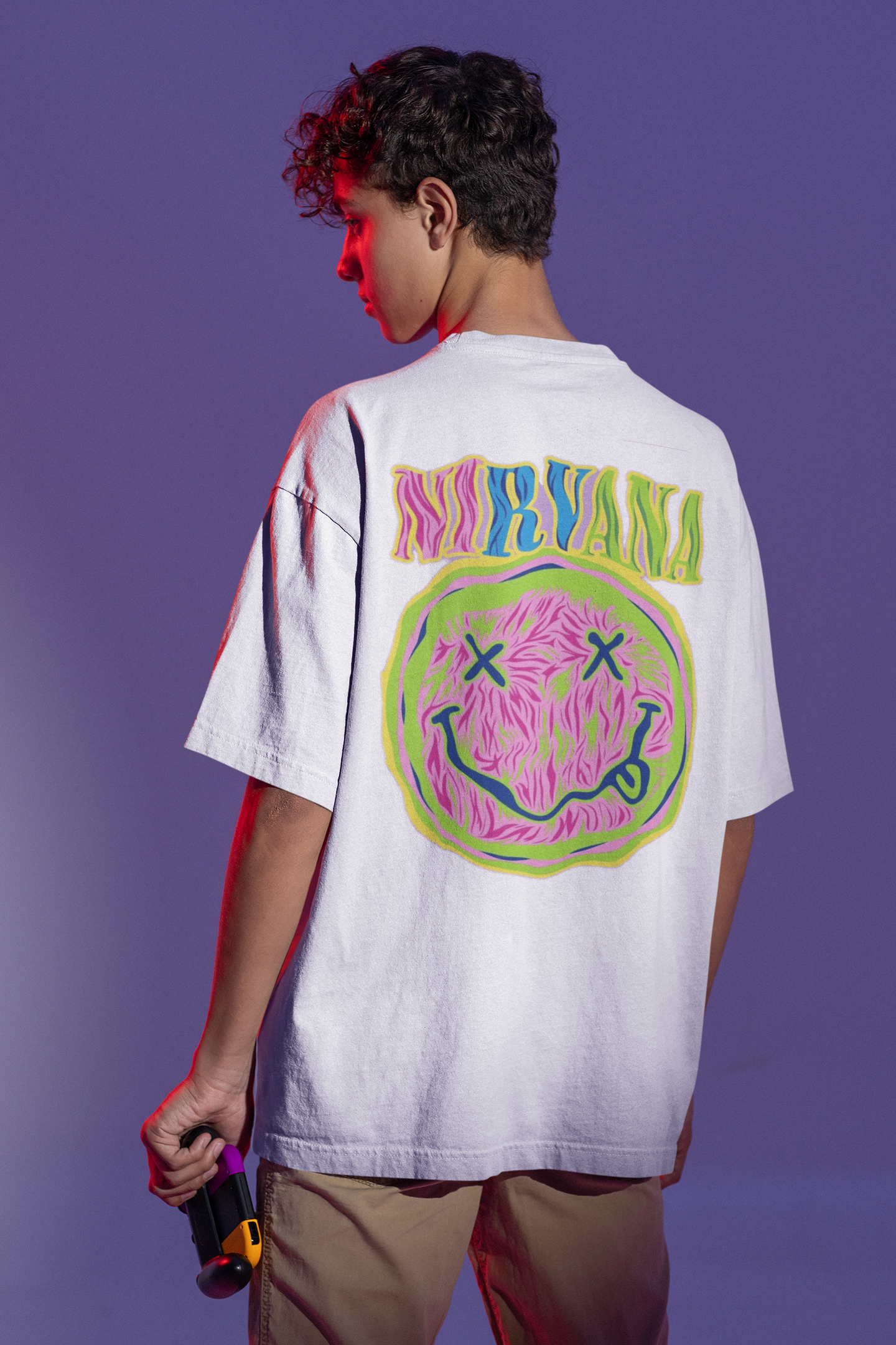 Nirvana Printed Oversized Tee | Be Cool