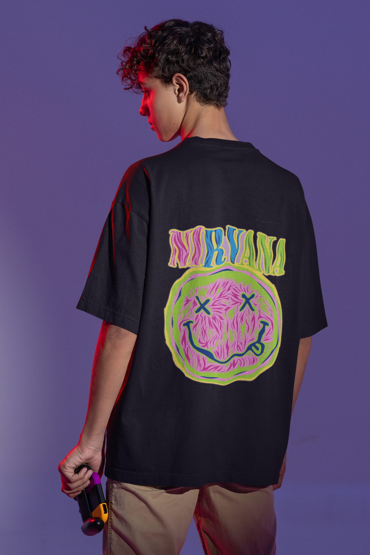 Nirvana Printed Oversized Tee | Be Cool