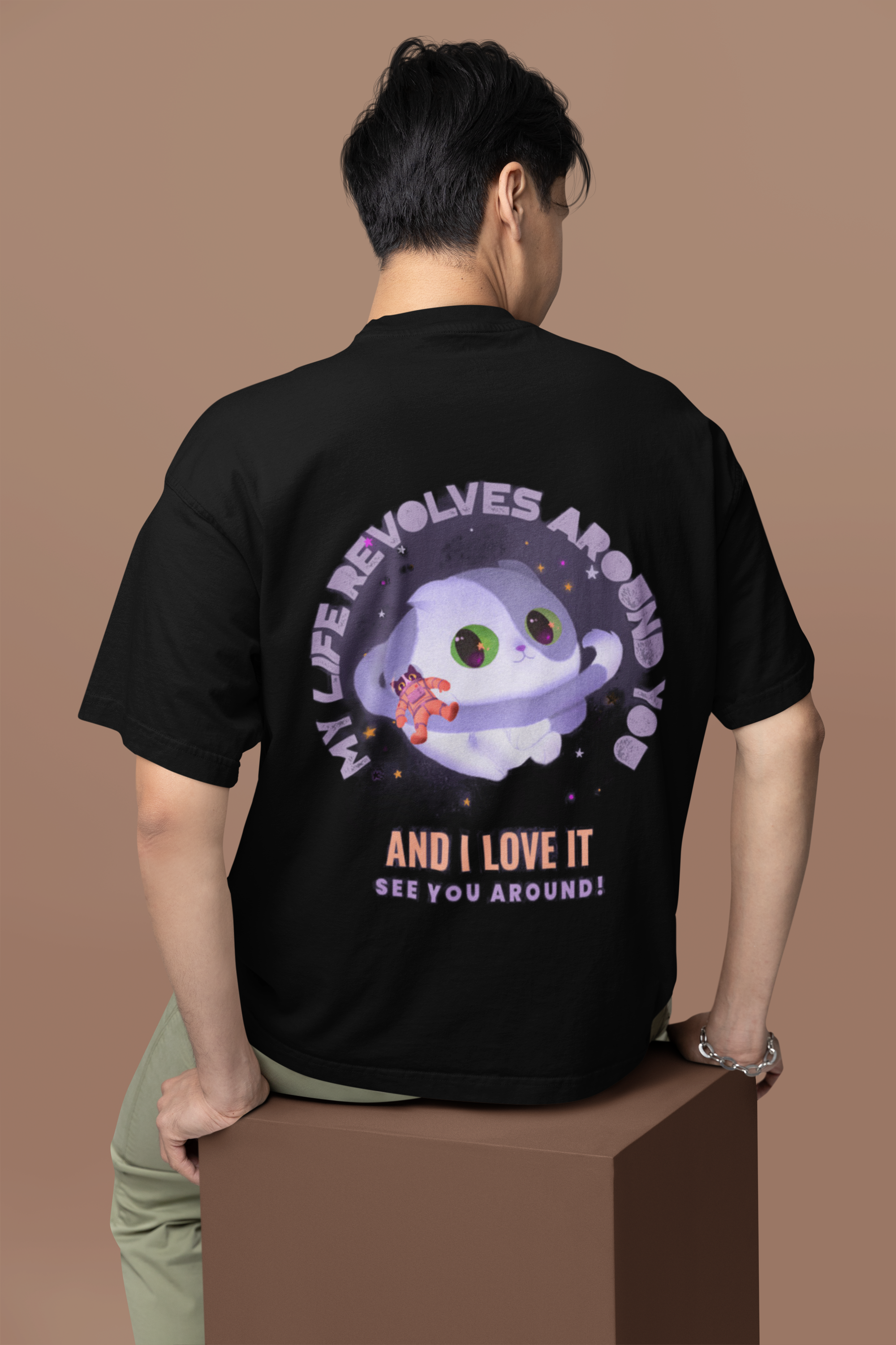 "My Life Revolves Around You" Oversized Tee | Designed for comfort