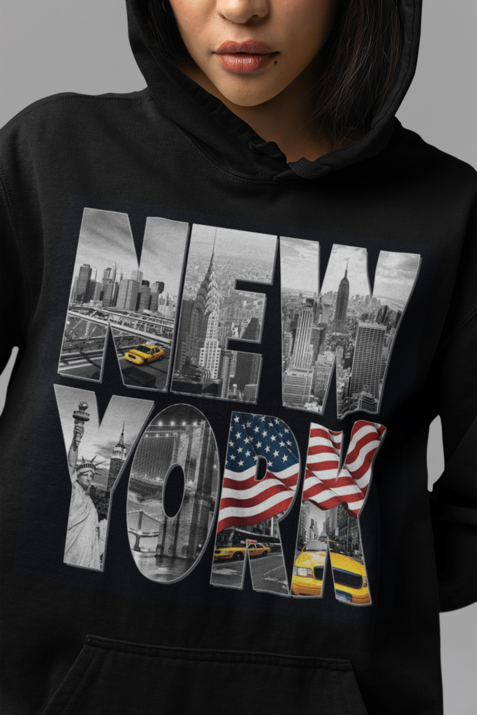New York Printed Hoodie | Wear the Spirit!!