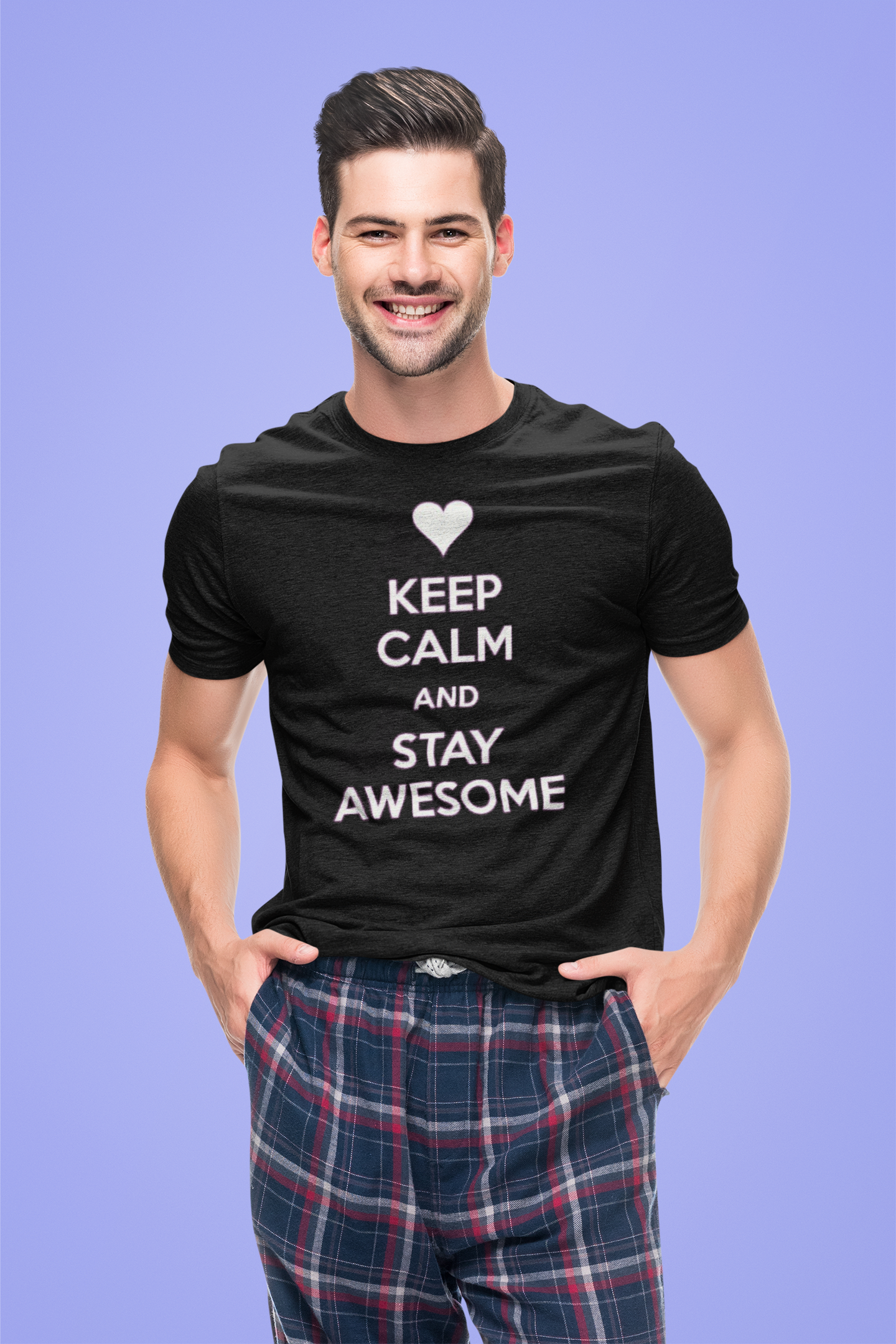 Keep Calm & Stay Awesome Printed Tee