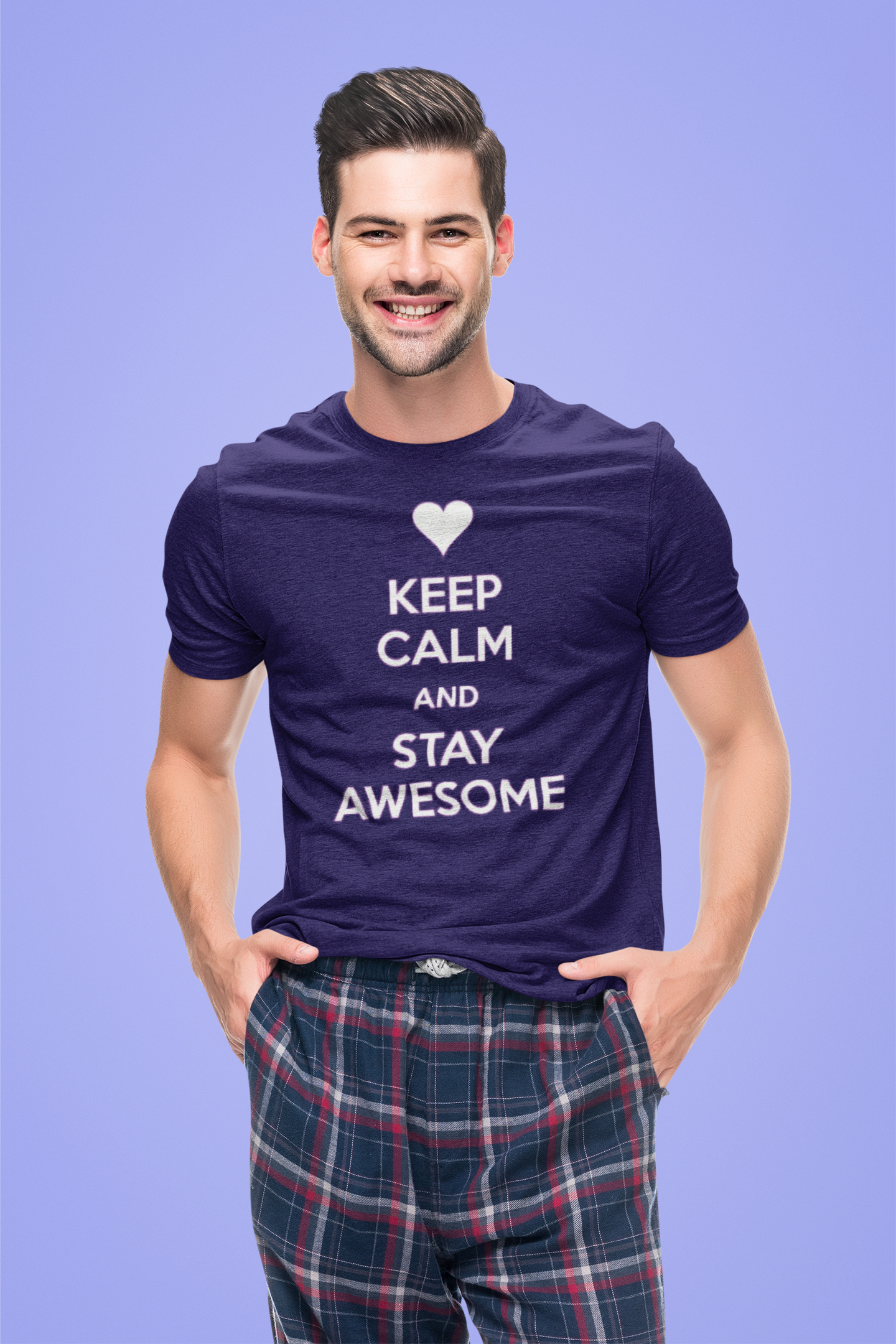Keep Calm & Stay Awesome Printed Tee