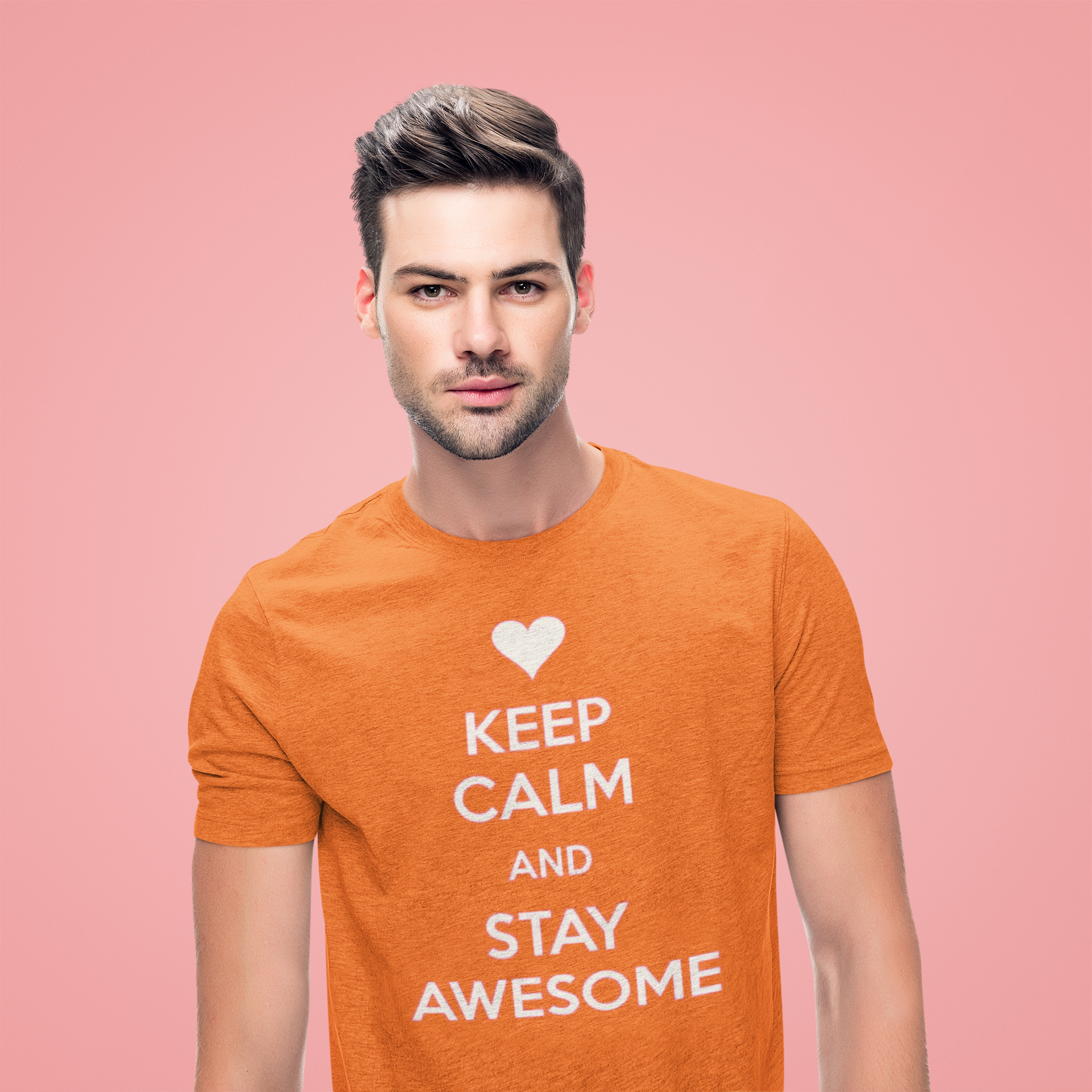 Keep Calm & Stay Awesome Printed Tee