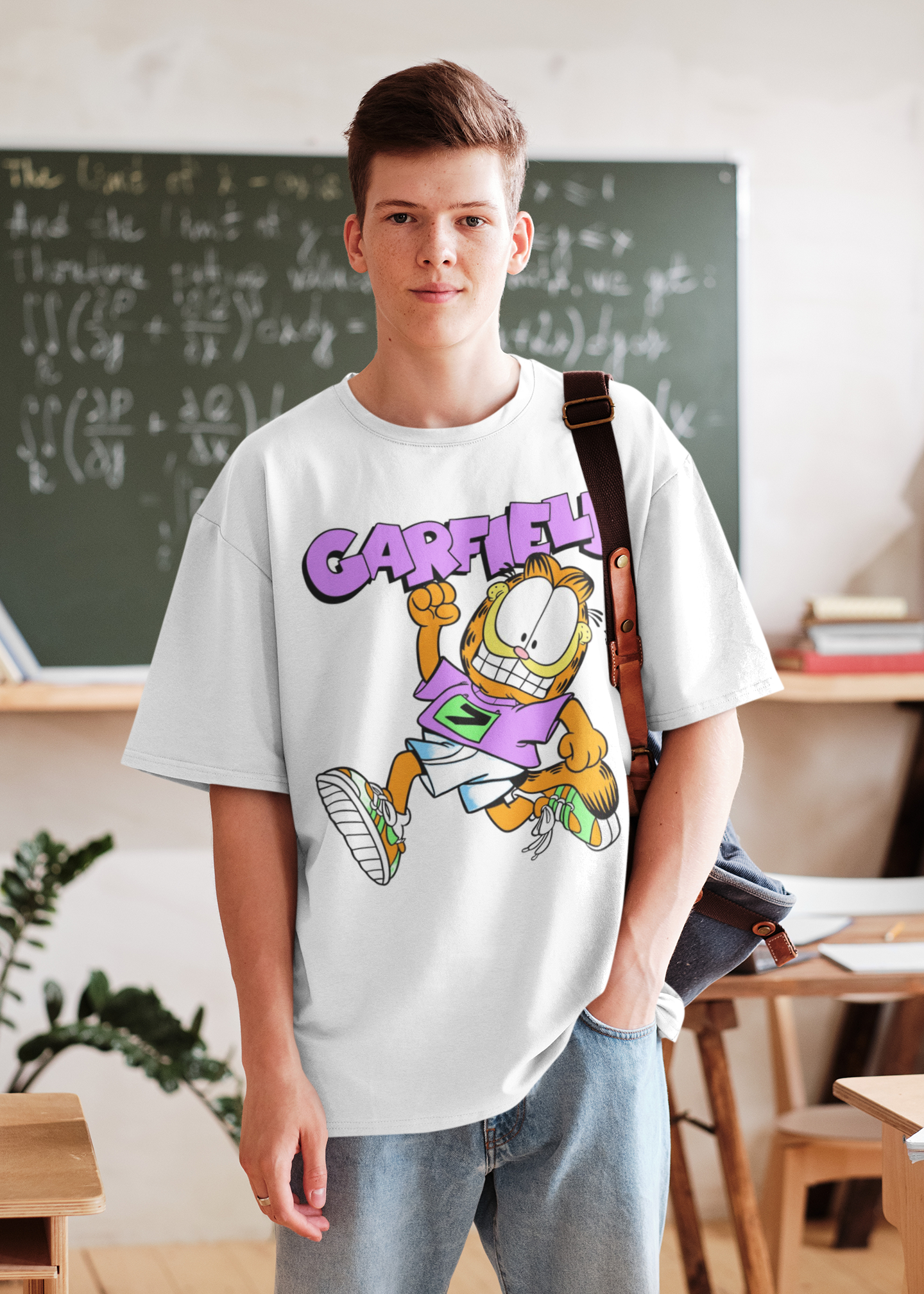 Garfield Printed Oversized Tee