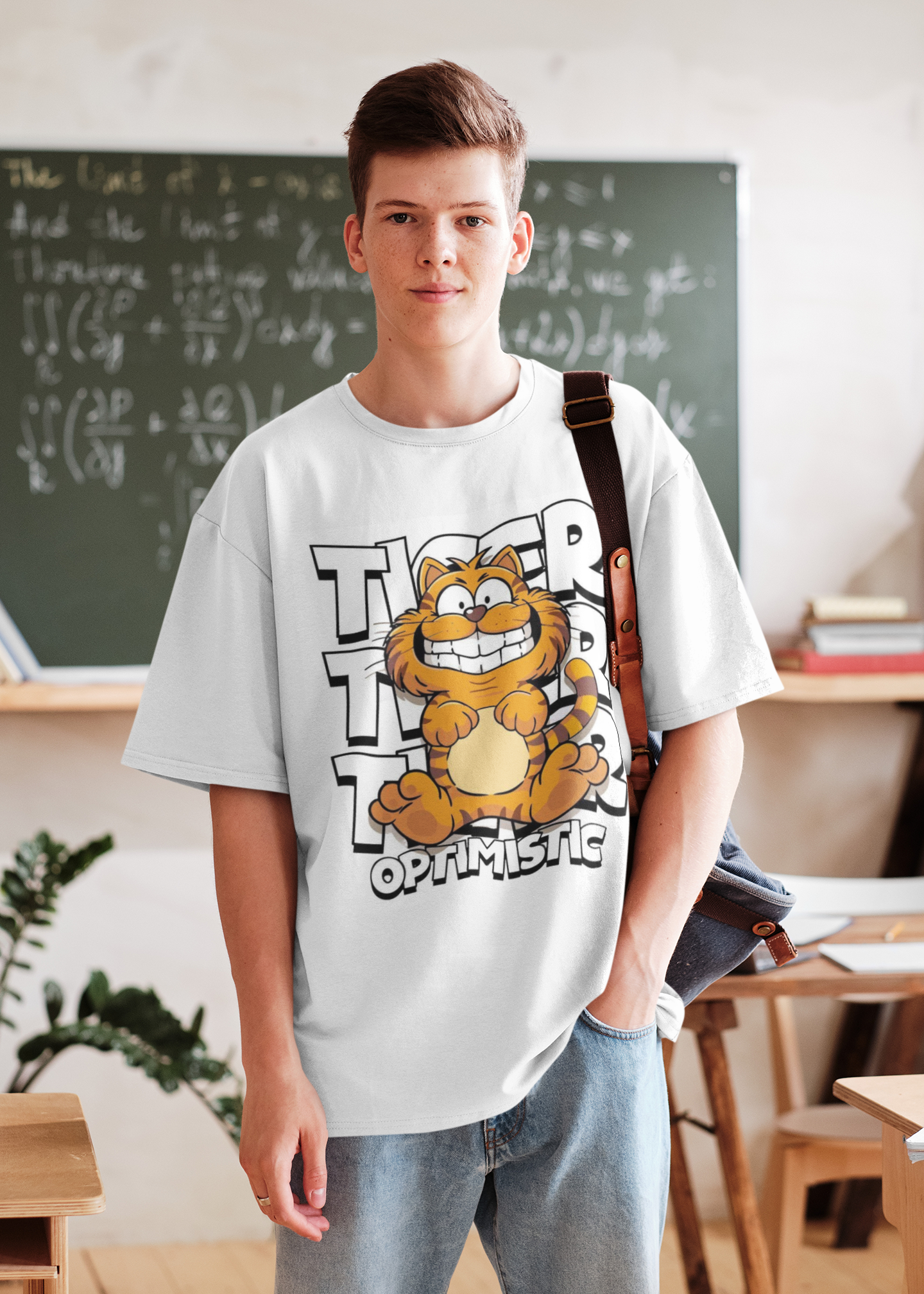 Tiger Optimistic Printed Oversized Tee