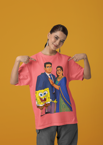 S&S Animated Couple Printed Shirt | Premium Cotton Tee