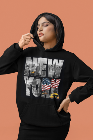 New York Printed Hoodie | Wear the Spirit!!