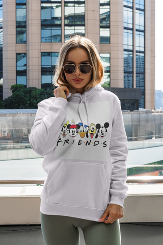 F.R.I.E.N.D.S series with this unique print featuring cartoon versions of the iconic characters