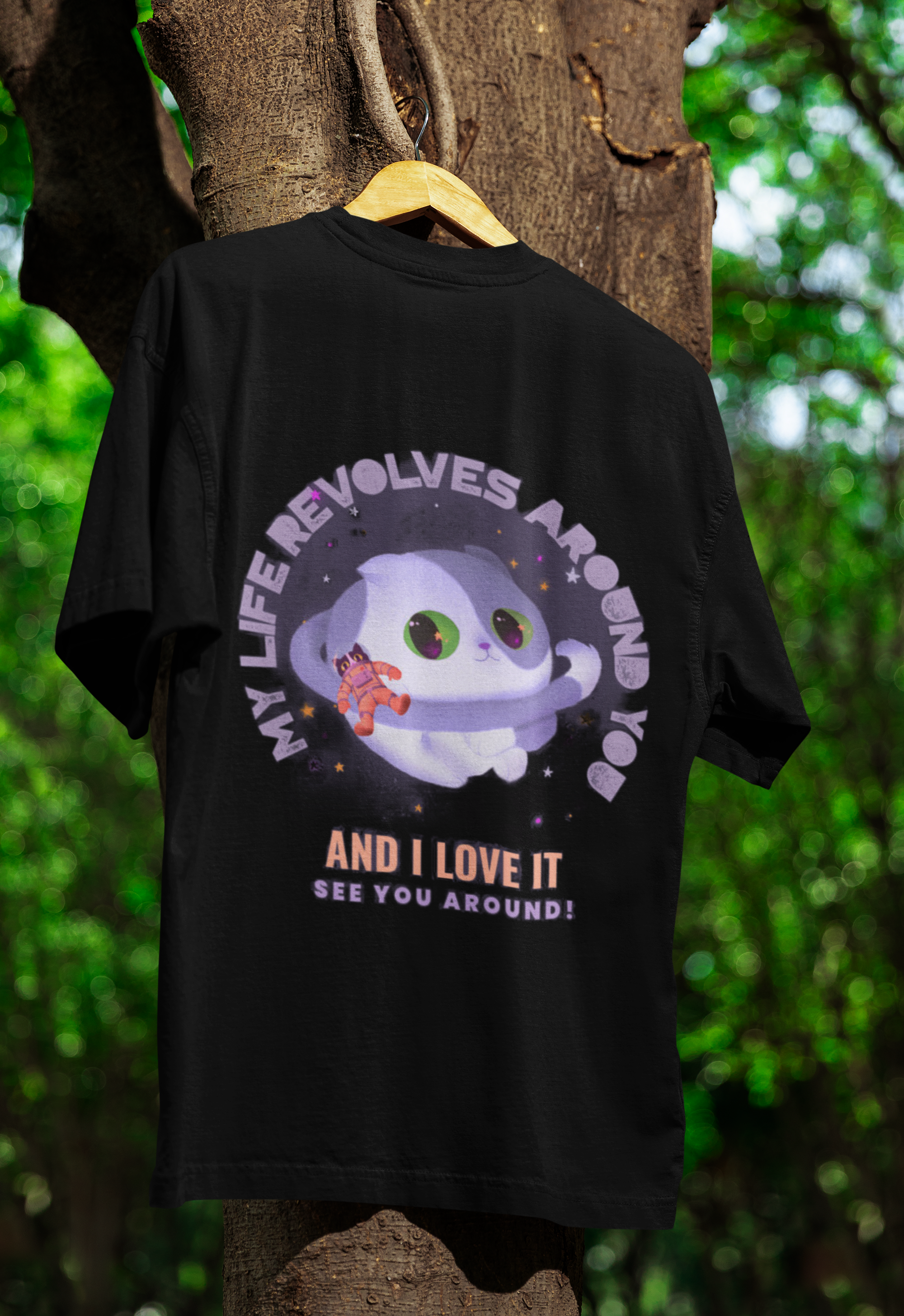 "My Life Revolves Around You" Oversized Tee | Designed for comfort