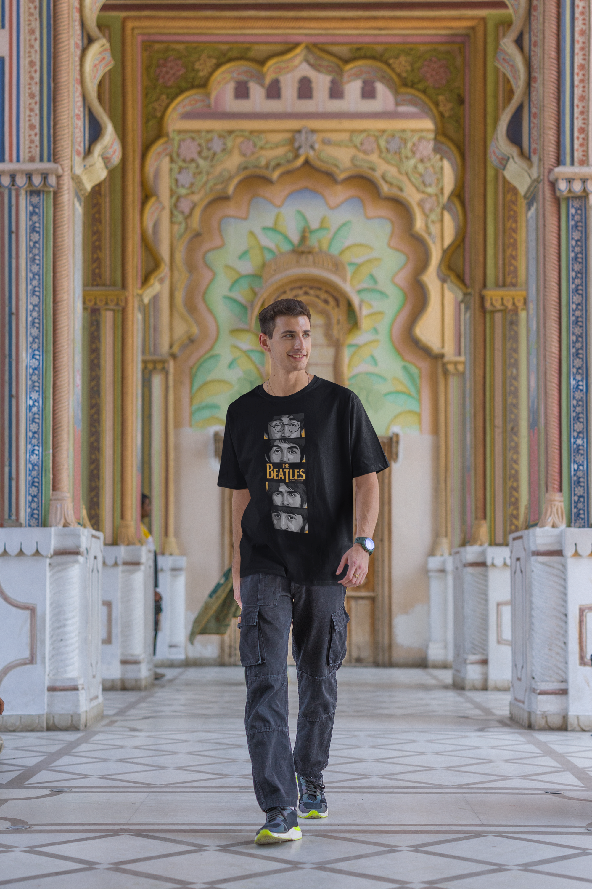 "The Beatles" Printed Oversized Tee