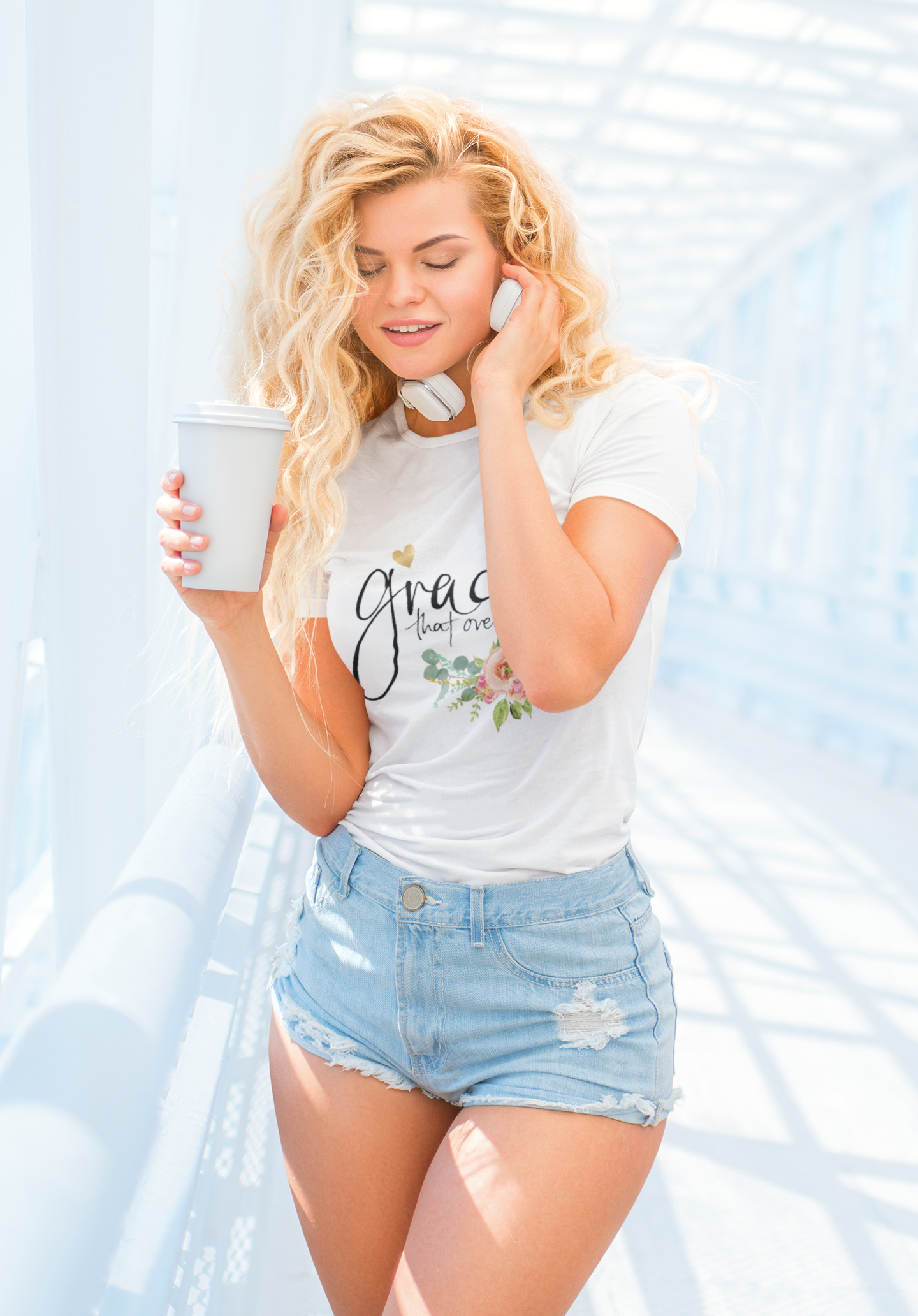 "Grace that overcomes all" Printed Tee for Her