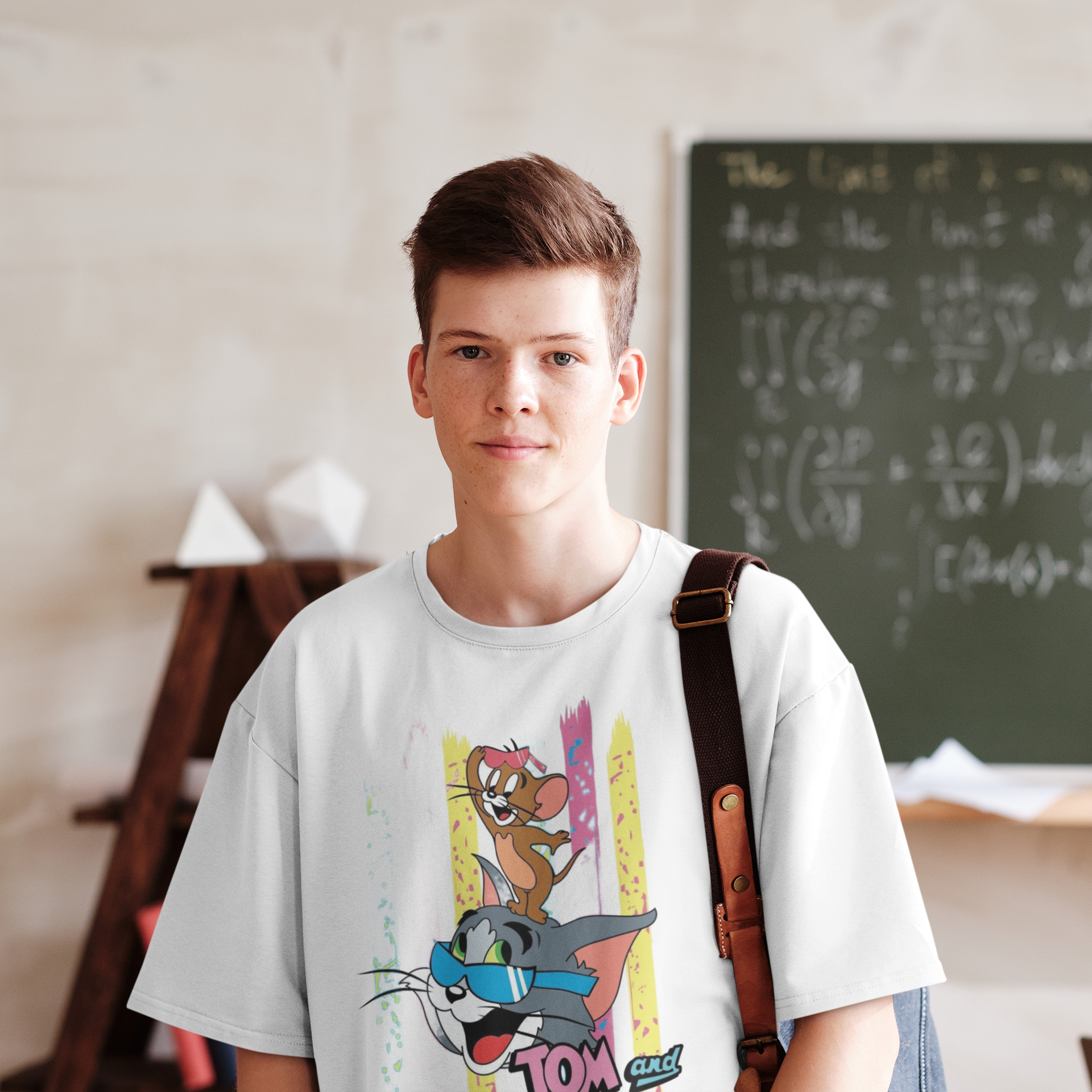 Tom & Jerry Printed Oversized Tee