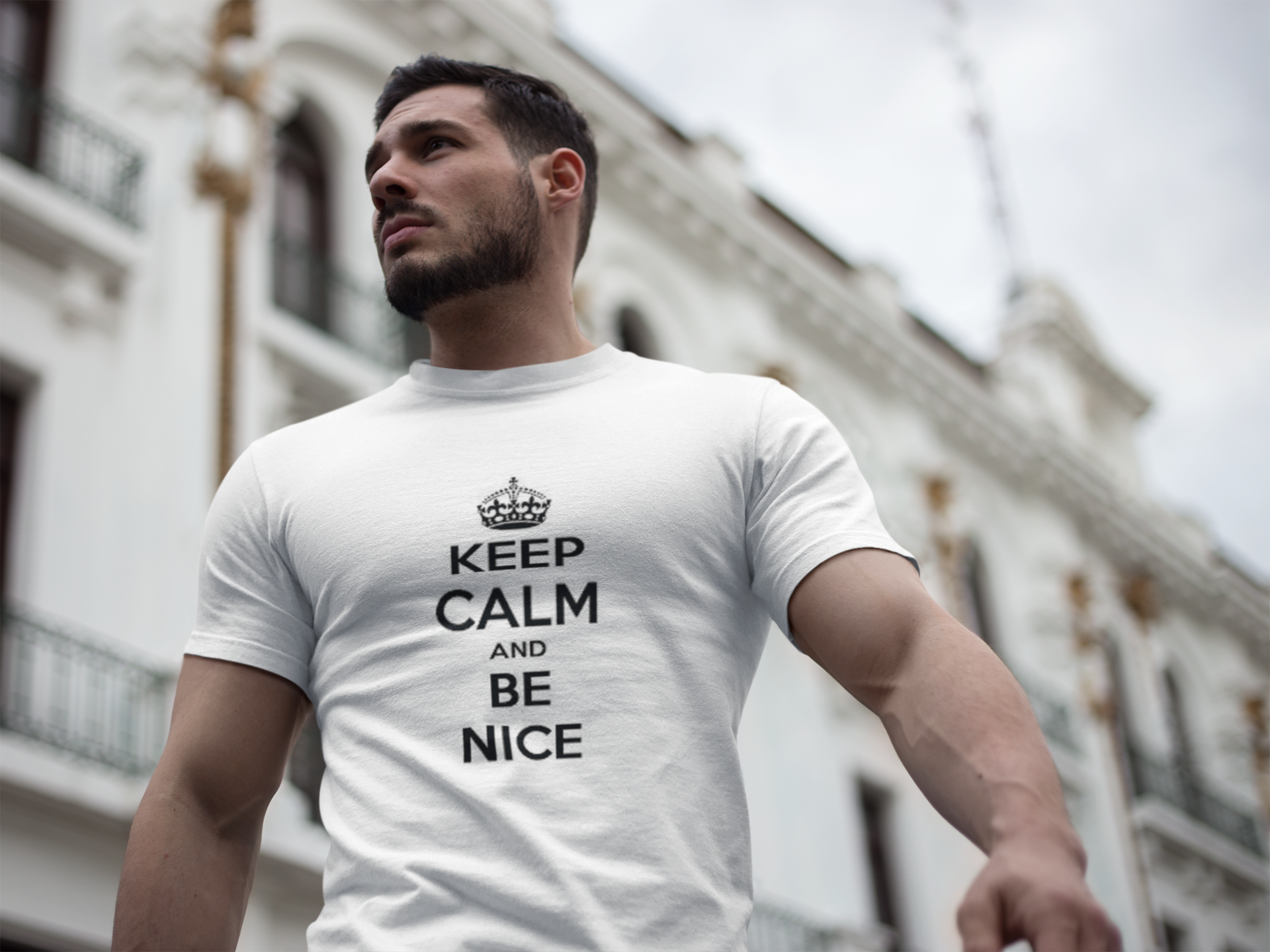 "Keep Calm & Be Nice" Printed Tee