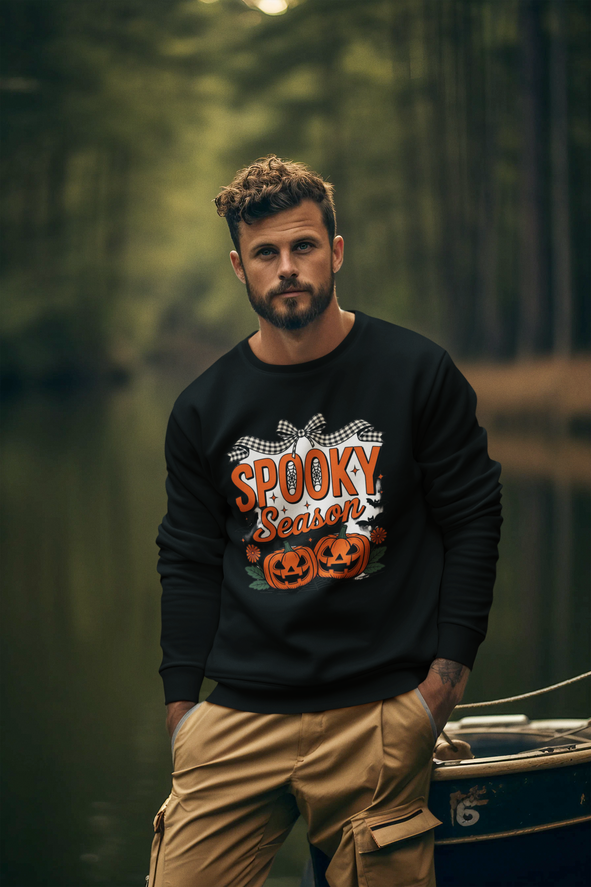 Spooky Season Oversized Sweatee with Drop Shoulders