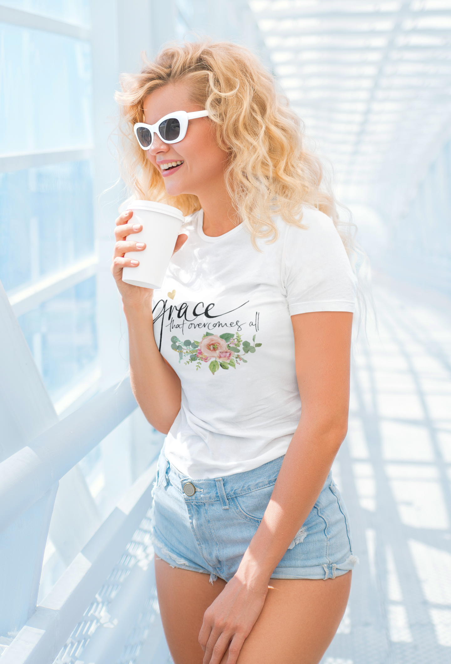 "Grace that overcomes all" Printed Tee for Her