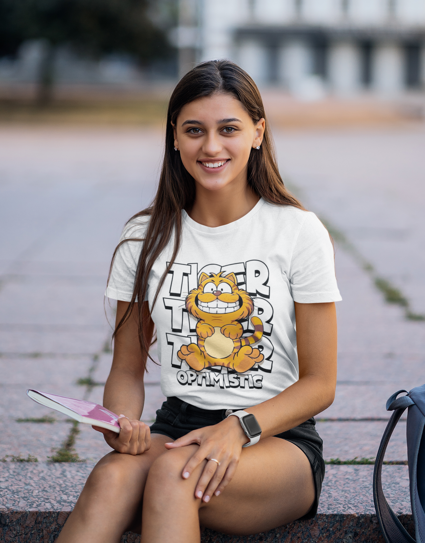Optimistic Tiger Printed Tee for Her
