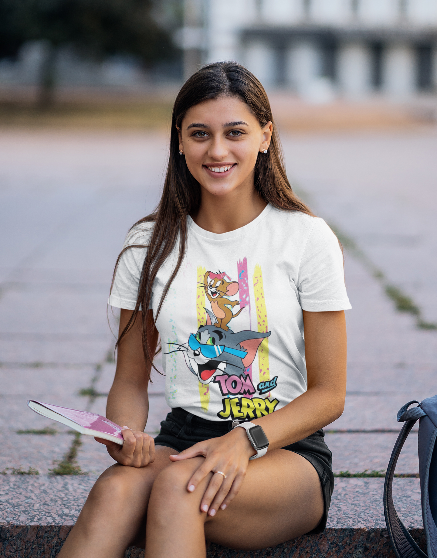 Tom & Jerry Printed Tee for Her