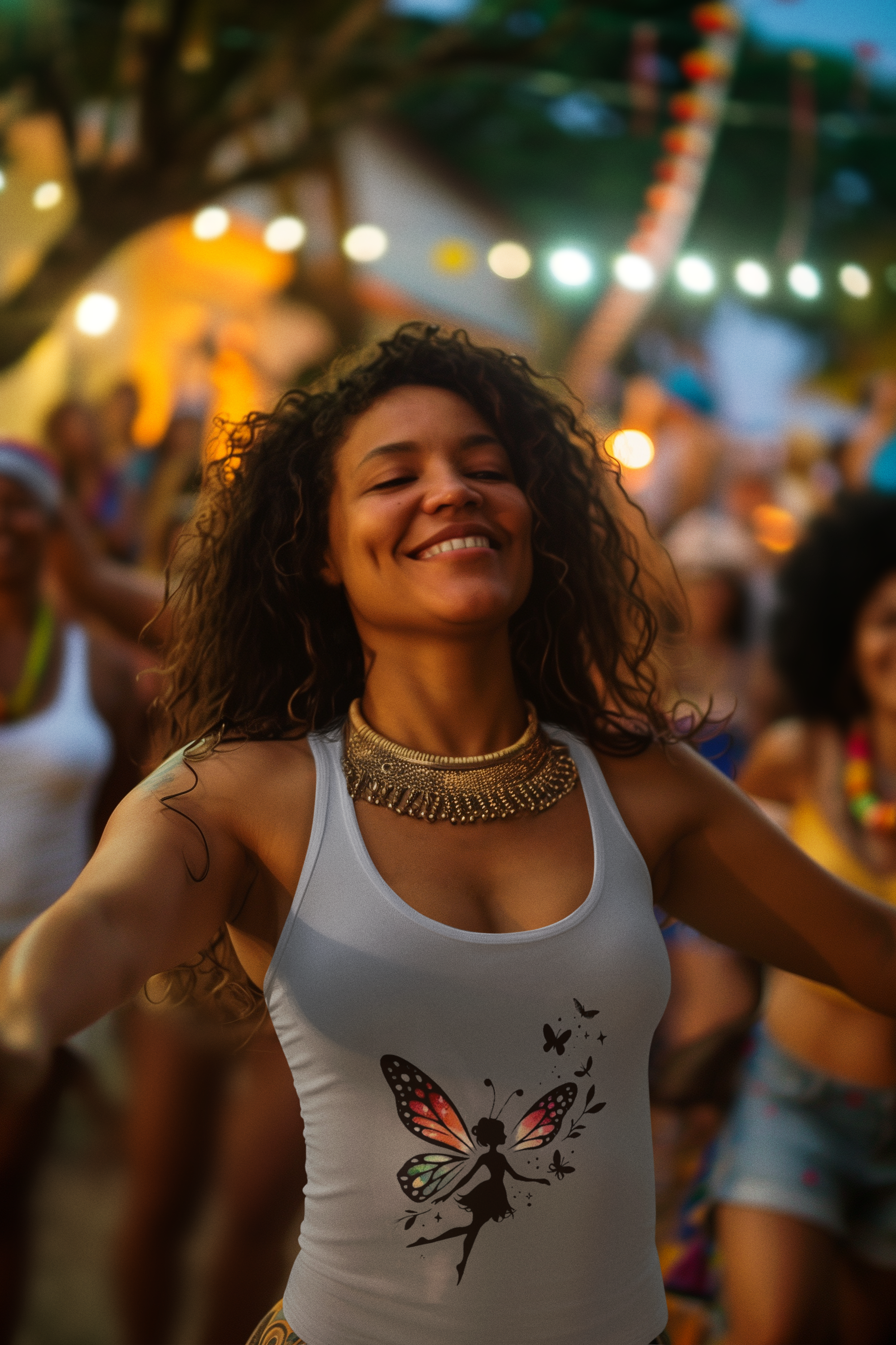 Abstract Printed Tank Top for Her