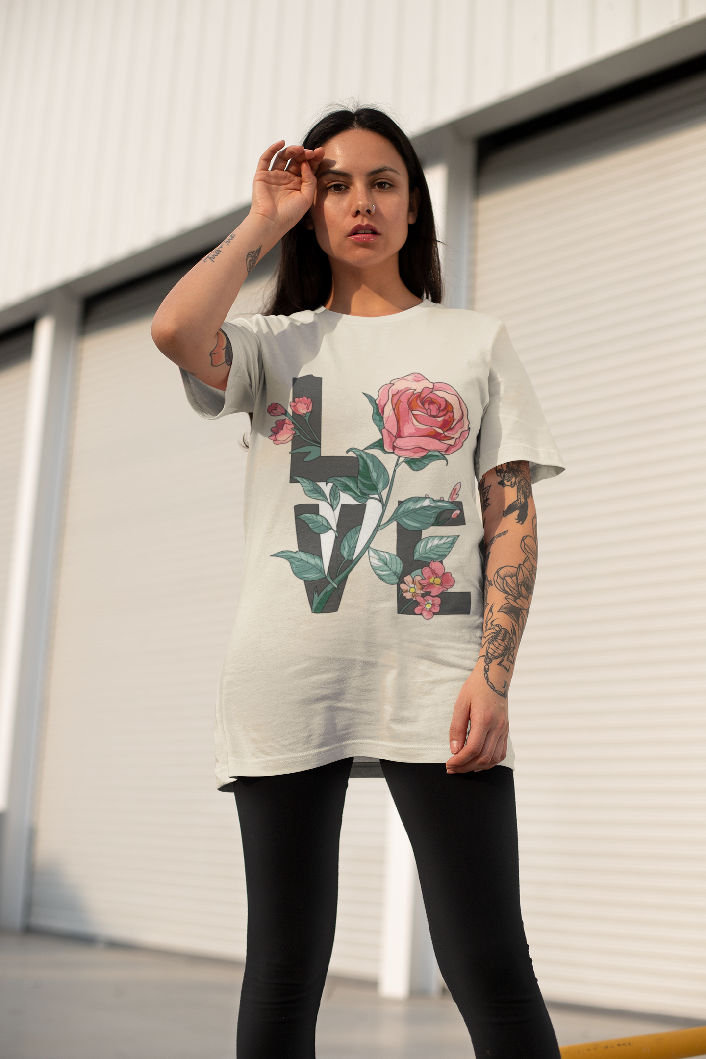 Love Printed Oversized Tee | Be Loved